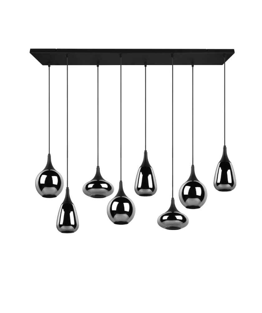 Hängelampe mit 8 Leuchten Lumina mit Rauchglas Trio 4017807542301
