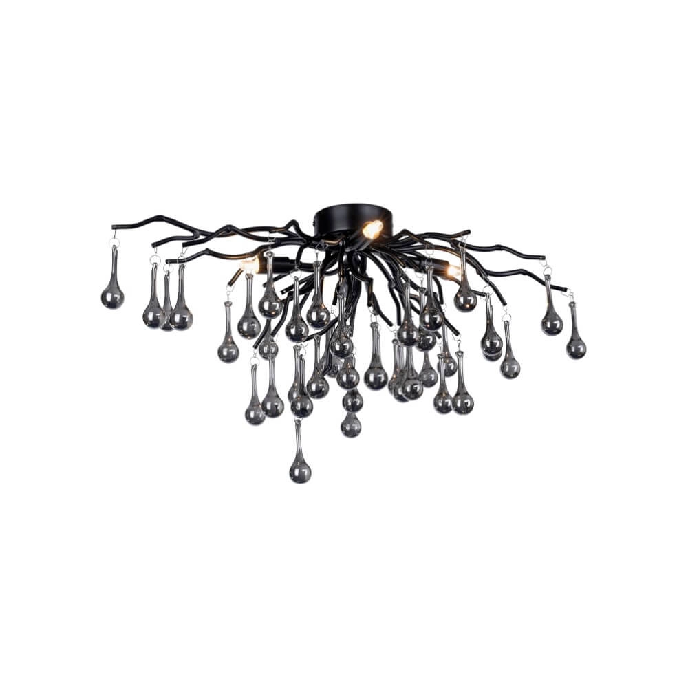 Kronleuchter Icicle schwarz 60cm