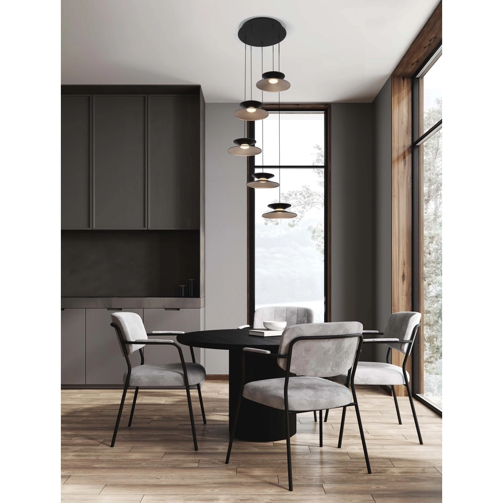 Design-Pendelleuchte Morfi 5-flammig schwarz Lyora 5212017458483
