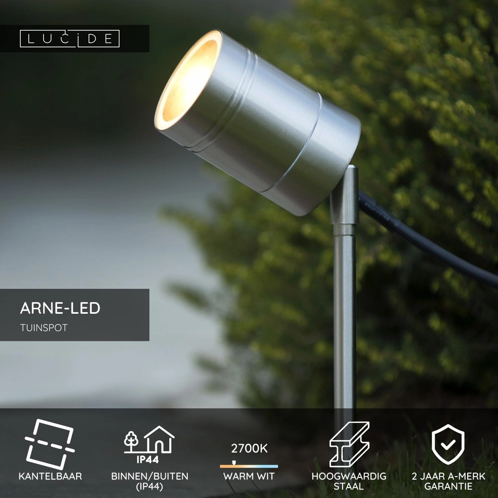 Spike-Spot Arne-Led Chrom Lucide 5411212143952