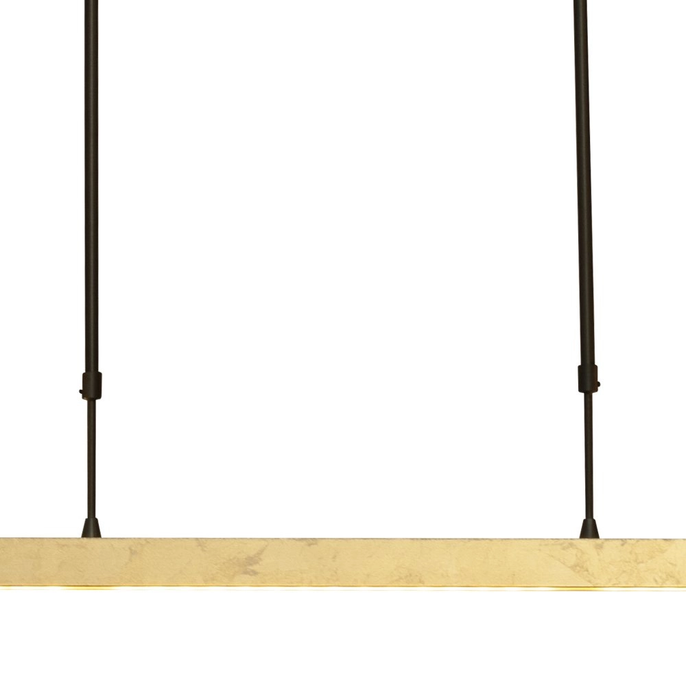 Schwarze Hängelampe Real 3 100cm mit Gold Masterlight 8718121209111