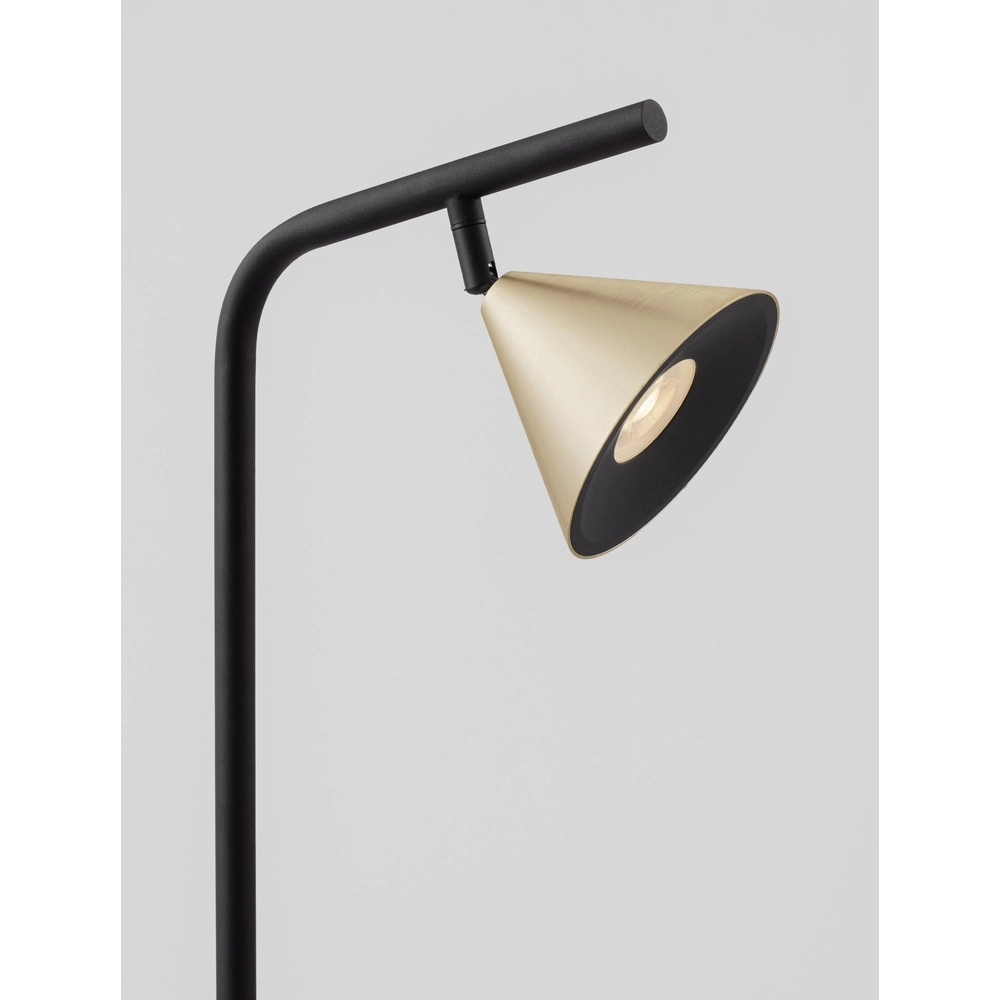 Stehlampe Conico schwarz mit gold Lyora 5212017475473