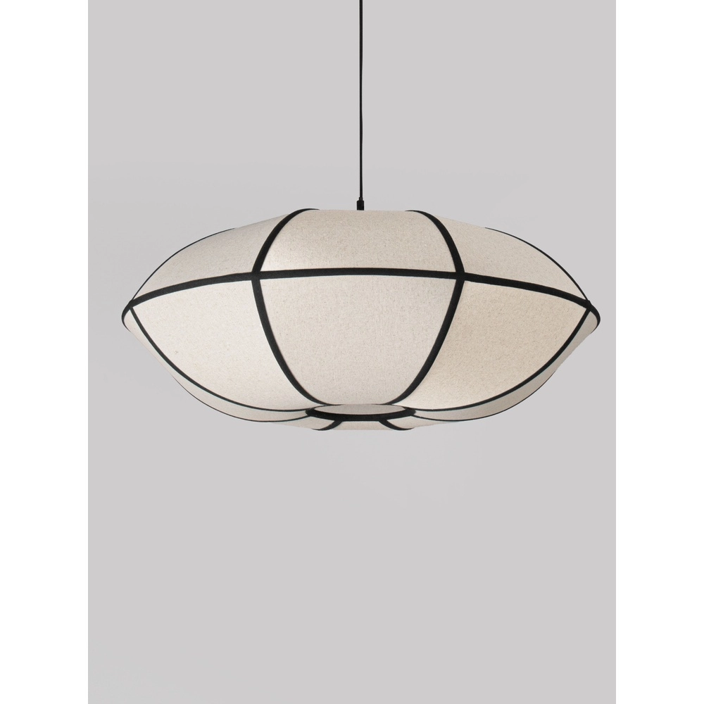 Pendellampe Brera schwarz mit weißem Ø 70 cm Lyora 5212017493576