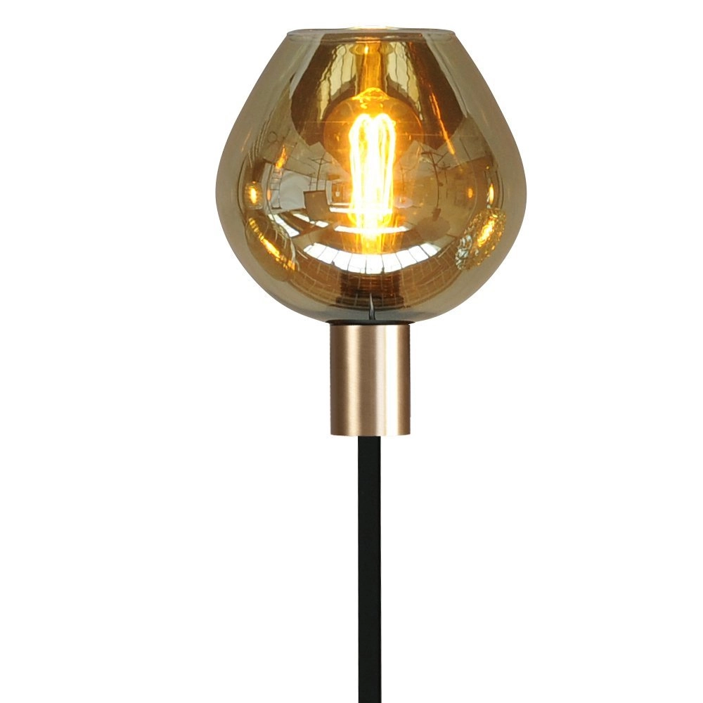 Schwarze Stehlampe Bounty mit Goldbeschlag Masterlight 8718121246826