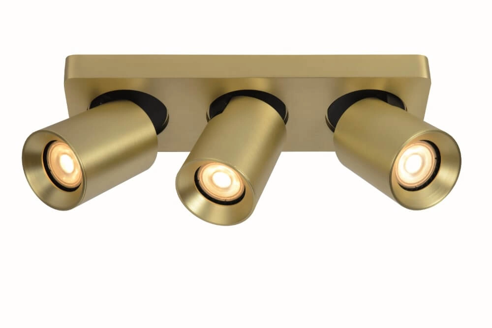 3-flammiger Aufbaustrahler Megano Gold orientierbar