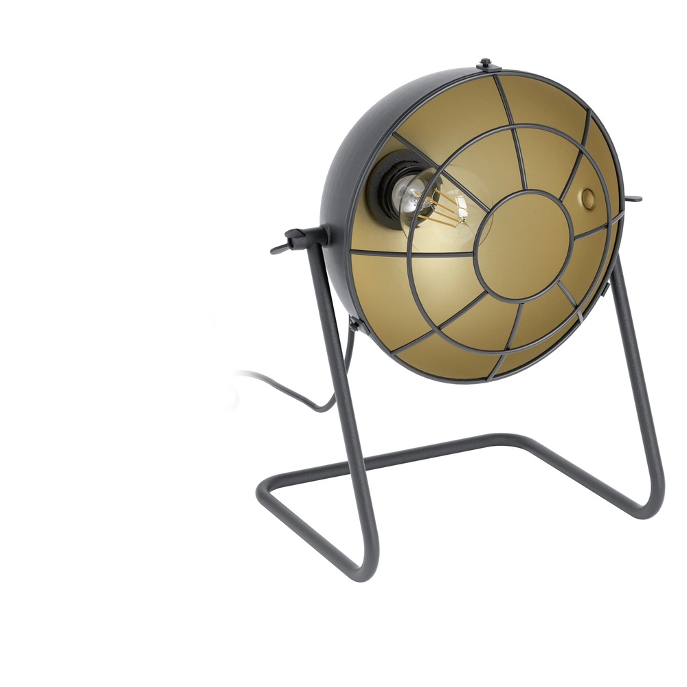 Tischlampe Treburley Schwarz mit Gold
