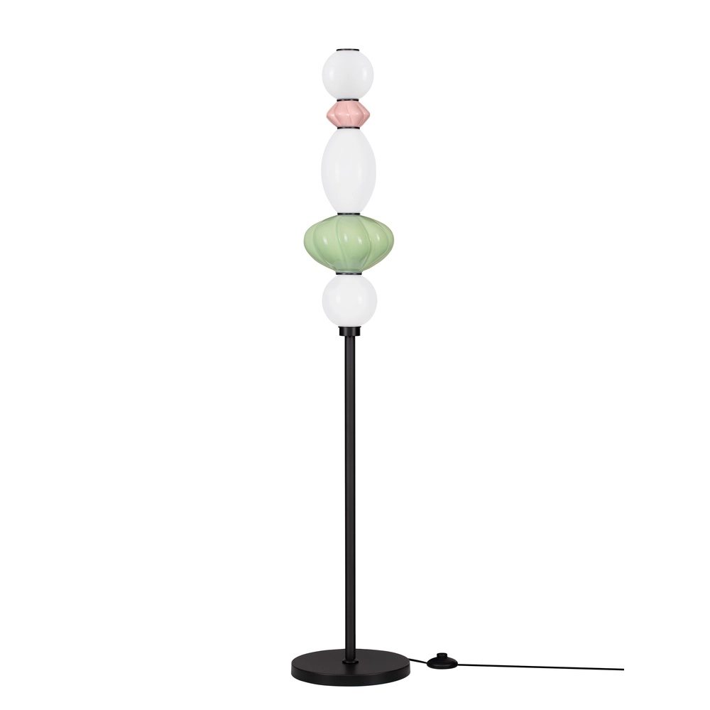 Stehlampe Oneta weiß - rosa - grün