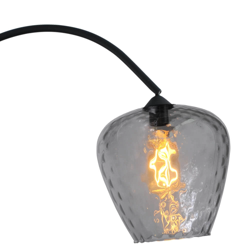 Bogenlampe Porto Diamantrauchglas – Ø 21 cm Masterlight 8718121268651