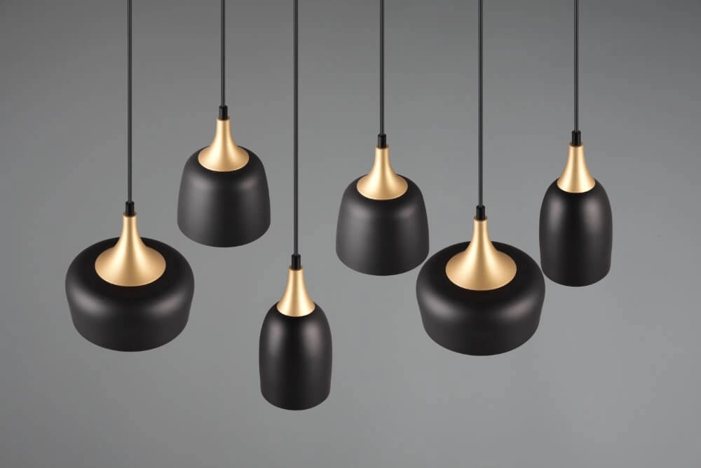 Design-Hängelampe Chiraz schwarz 6-flammig Trio 4017807566864