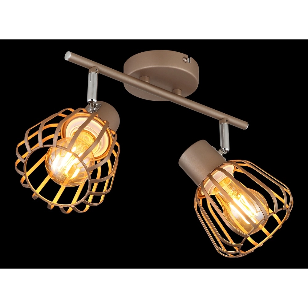Deckenlampe Olin 2-helles Kaffeebraun Globo 9007371586578