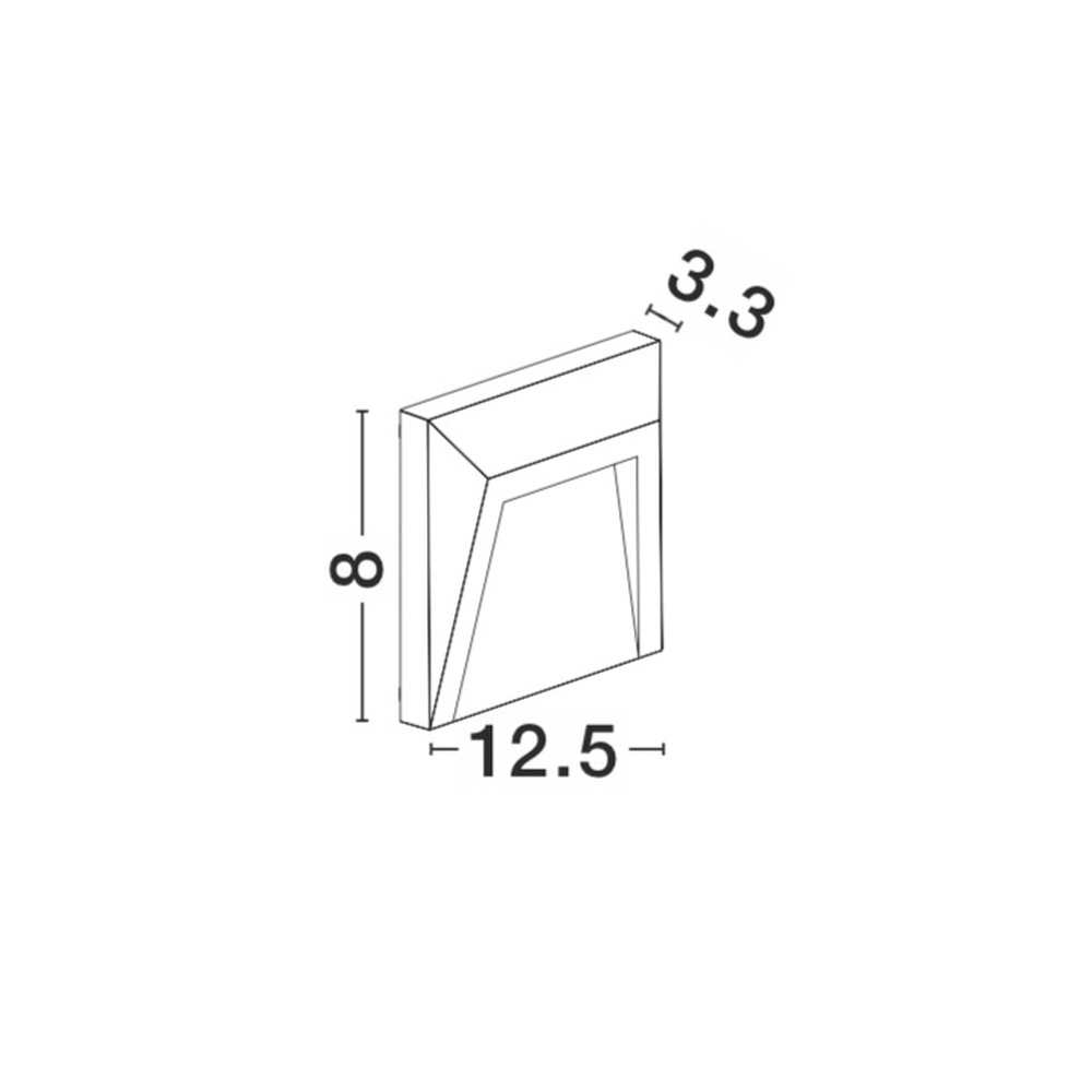 Quadratische Wandleuchte Luton 12,5cm grau Lyora 5212017411129
