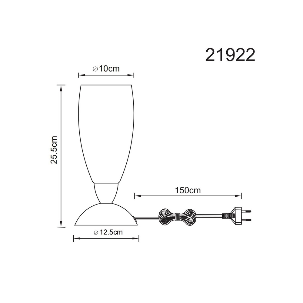 Klassische Tischlampe Auriga Chrom mit Curl Globo 9007371208777