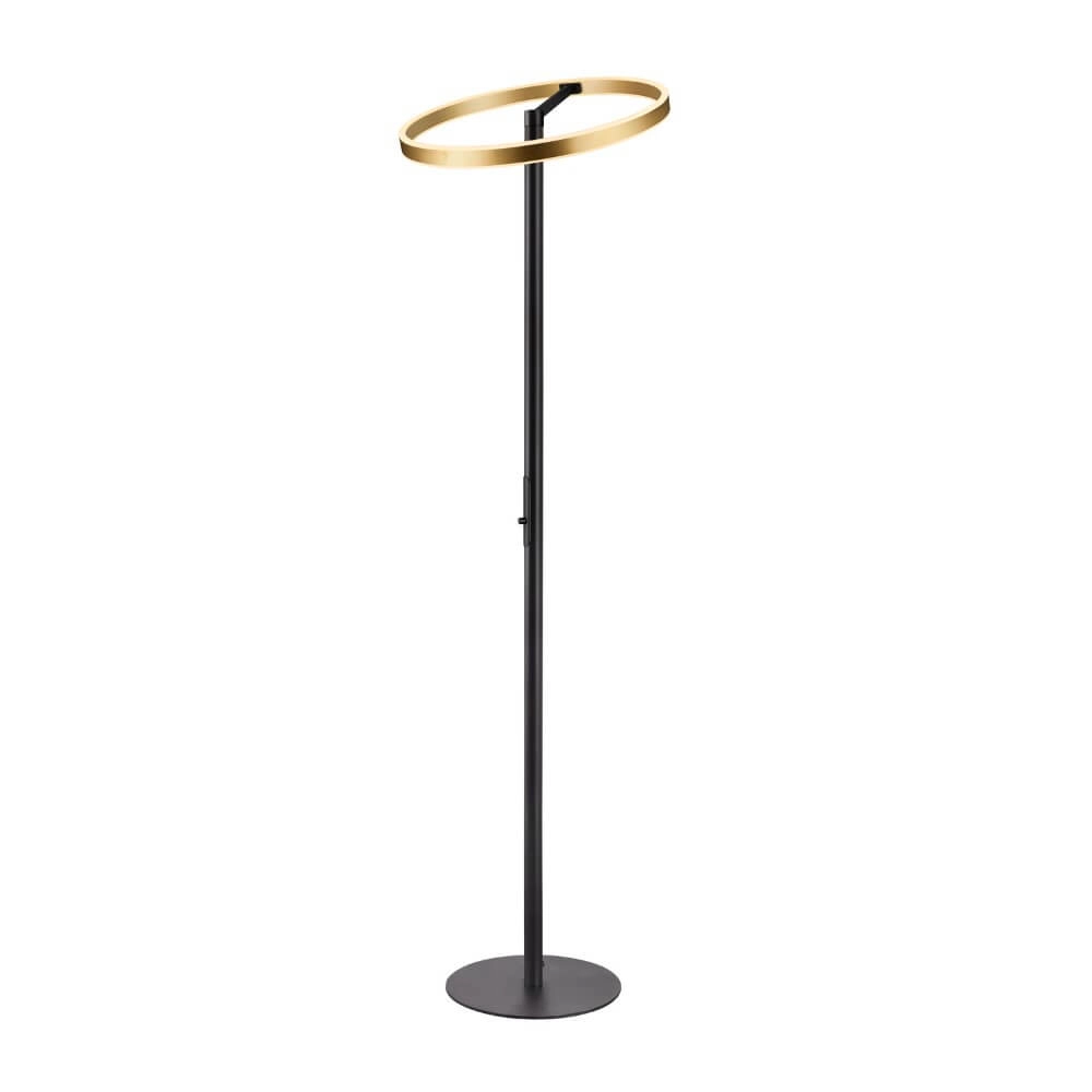 Schwarz mit goldenem Design-Stehlampe One Straight SLV 4024163265539
