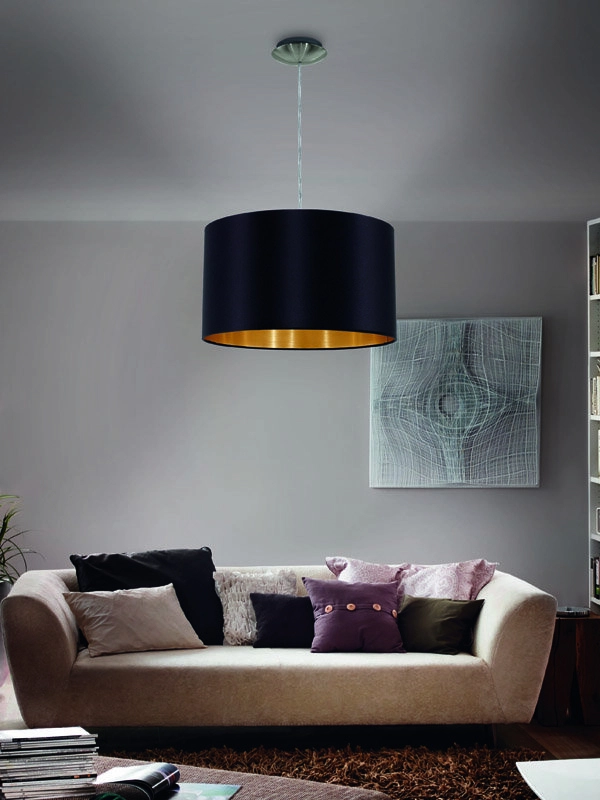 Pendelleuchte Maserlo 38 cm schwarz mit gold Eglo 9002759315993