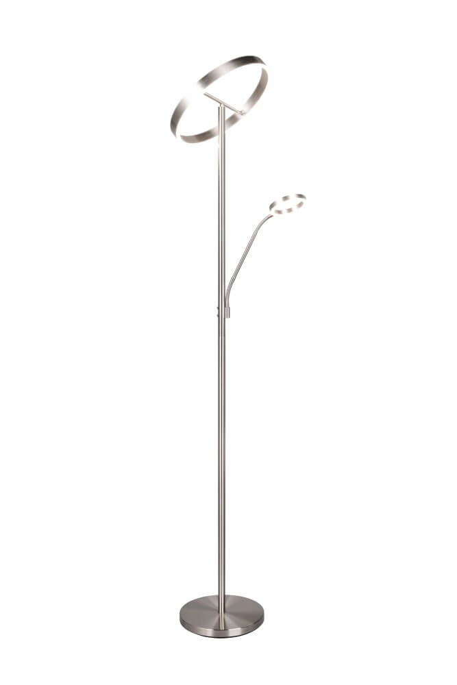 Design-Leselampe Willis Edelstahl – 180 cm Trio 4017807618129