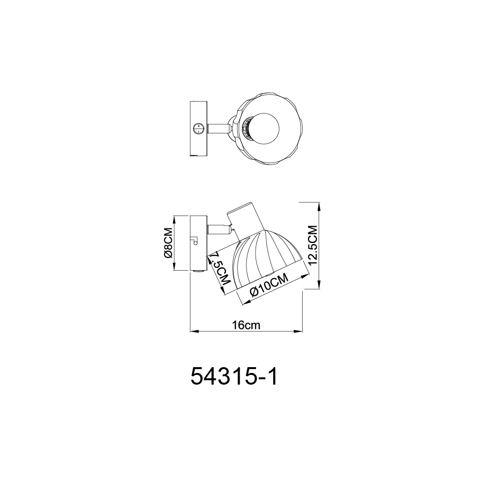 Wandlampe Zachery Nickel Globo 9007371528486
