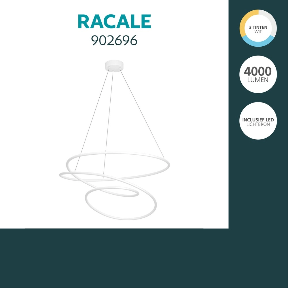 Moderne Pendellampe Racale Ø 78 cm weiß Eglo 9008606391431