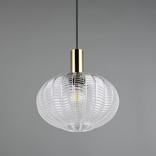 Klassische Pendellampe Elvezia Transparentes Glas Trio 4017807682045