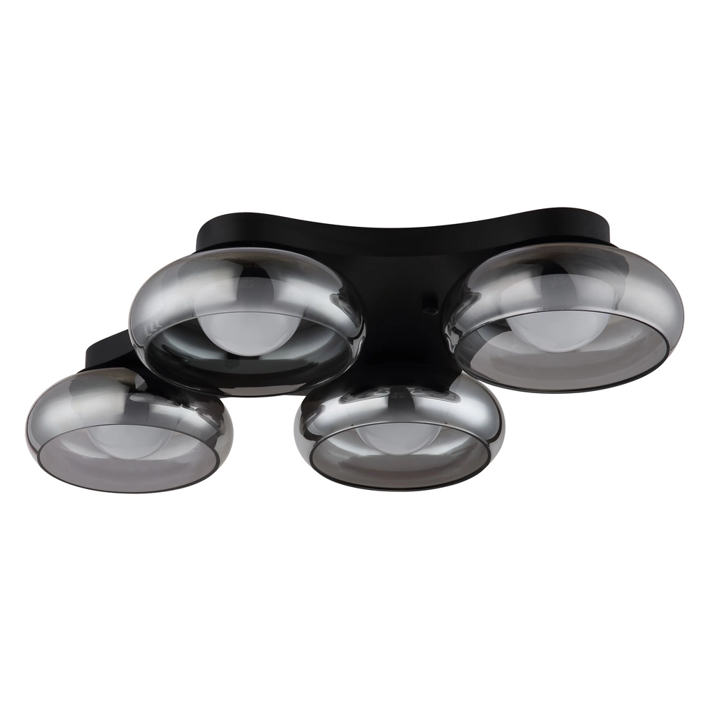 Design-Deckenlampe Carlene 4-Licht Schwarz Globo 9007371575176