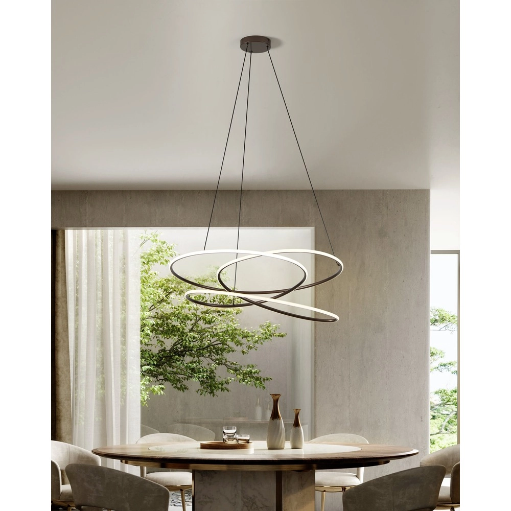 Moderne Pendellampe Racale Ø 78 cm weiß Eglo 9008606391431