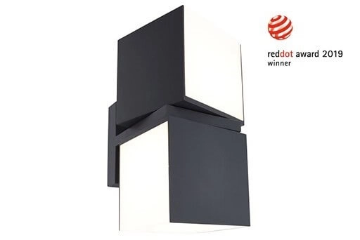 Schwarze Wandlampe Cuba red dot award 4000K