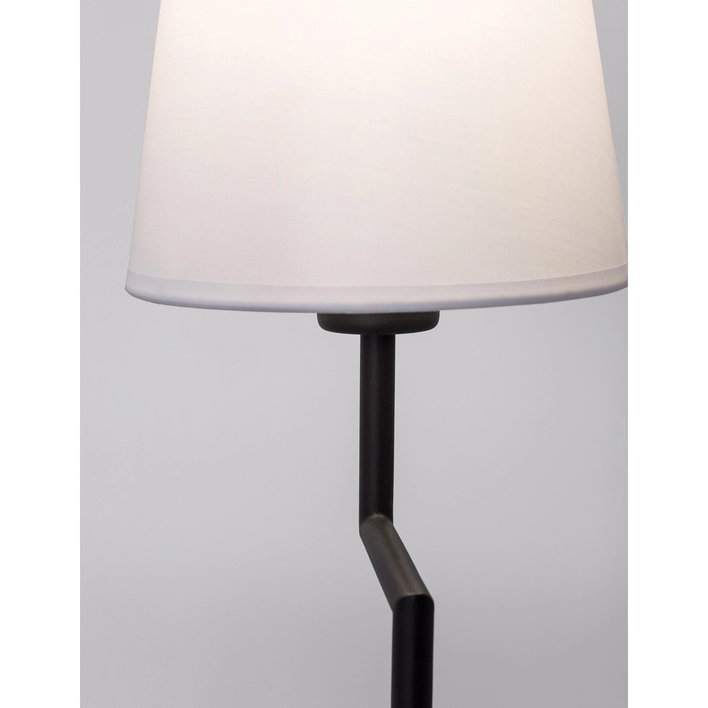 Tischlampe Savona schwarz mit weißer Kapuze Lyora 5212017430182