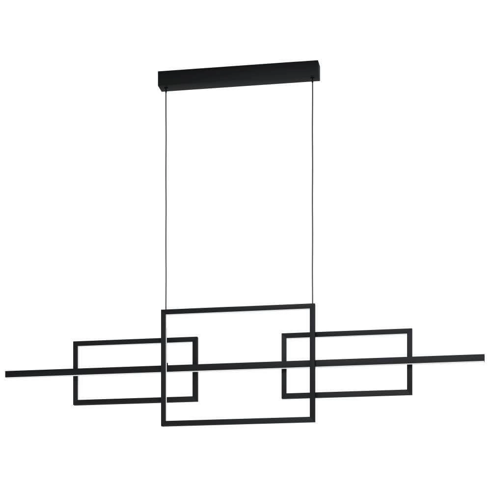 Büro-Hängelampe Puebla 150cm - schwarz