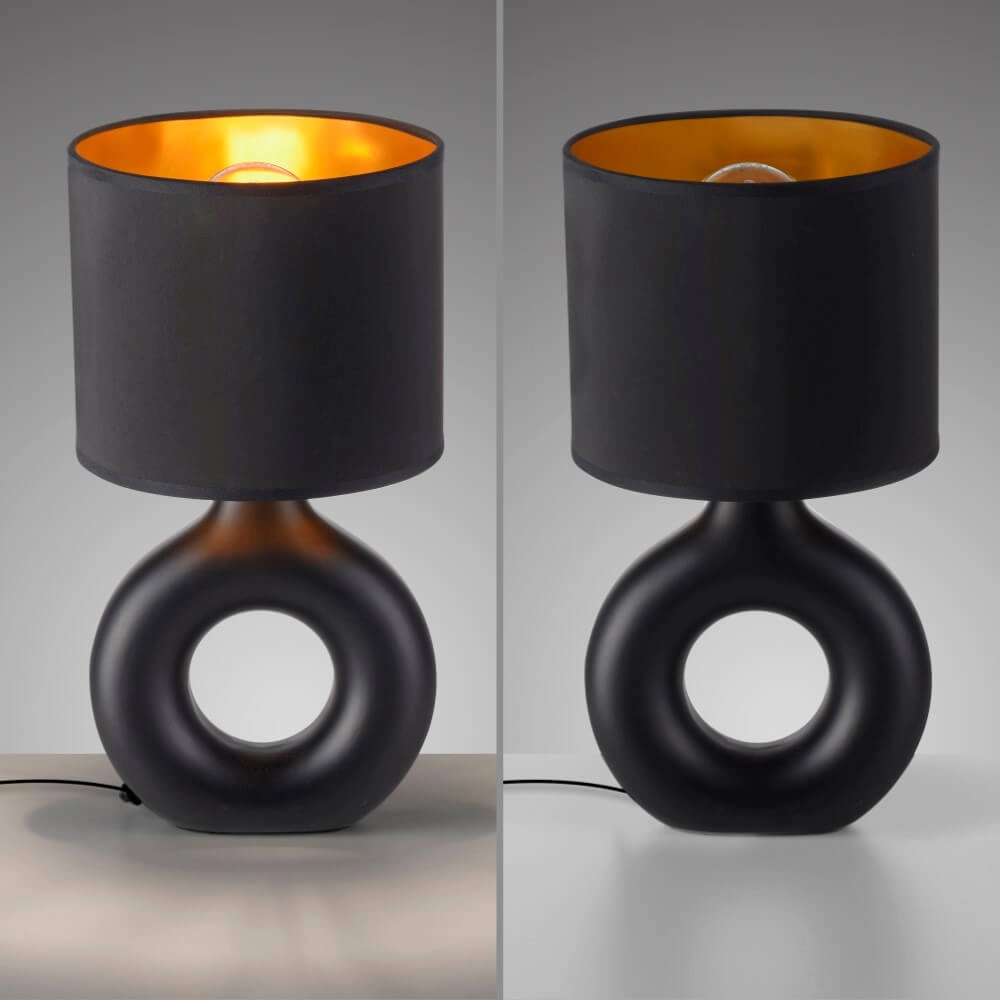Tischlampe Carara Schwarz Just Light 4043689004842
