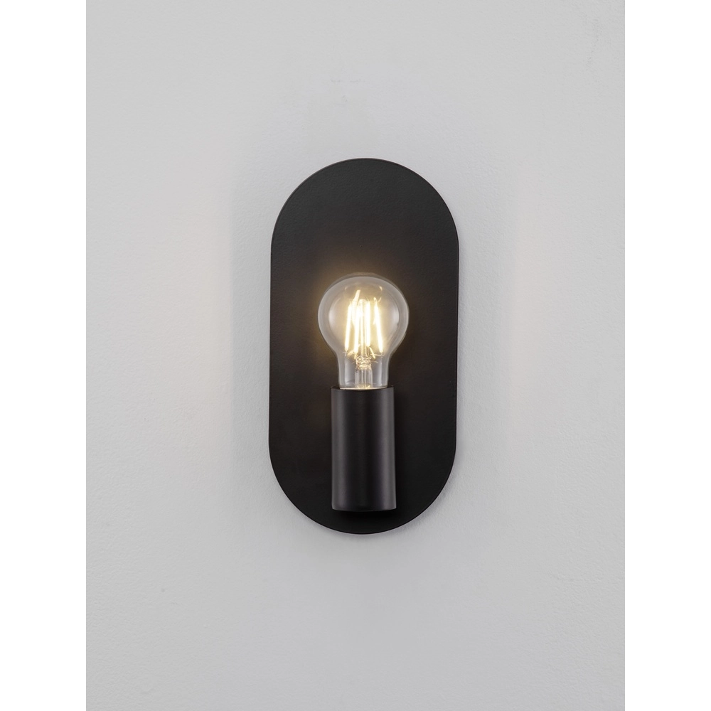 Wandleuchte Royal oval schwarz