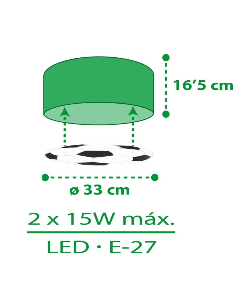 Kinderzimmer-Deckenlampe Football Dalber 8420406003177