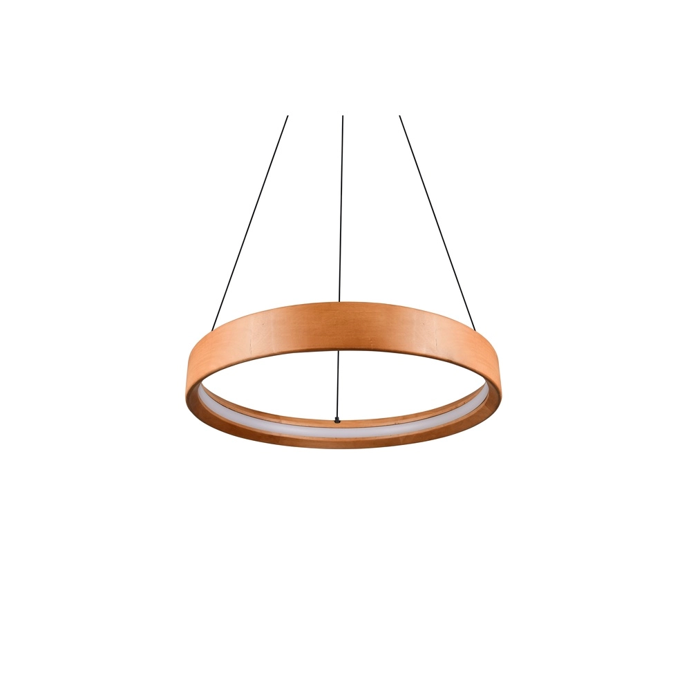 Design-Pendelleuchte Lynwood Holz Ø 50cm Trio 4017807662269