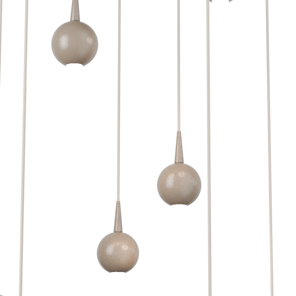 9-Licht Pendellampe Talana beige terra Ø 50cm DTW Masterlight 8718121399096