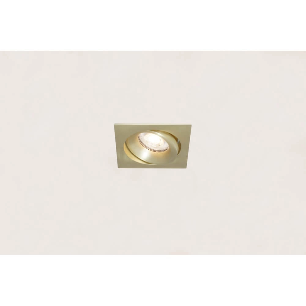 Quadratischer Einbaustrahler Alice mattes Gold Artdelight 8720701100404