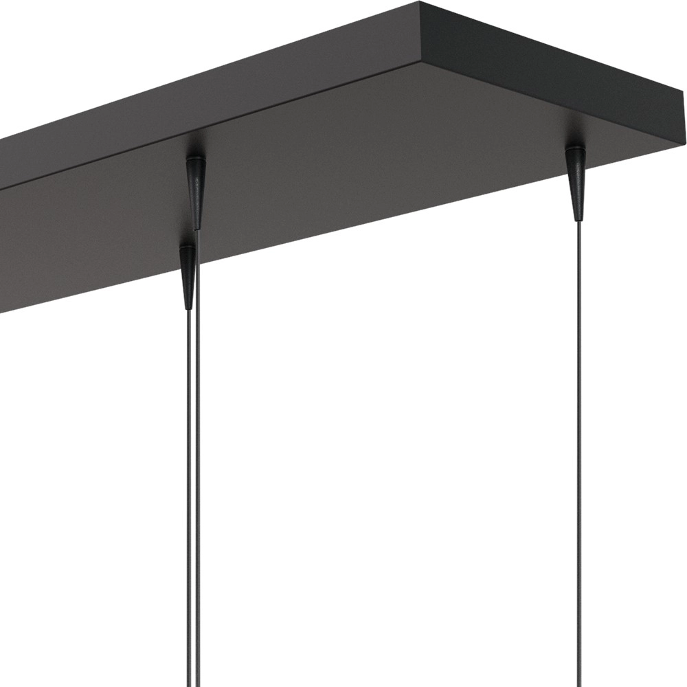 8-Licht Pendellampe Talana 130 x 25 cm schwarz Ø 6 cm Tiefgewicht Masterlight 8718121389172