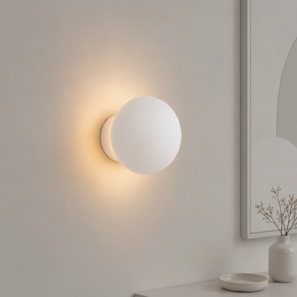 Design-Wandleuchte Netune weiß