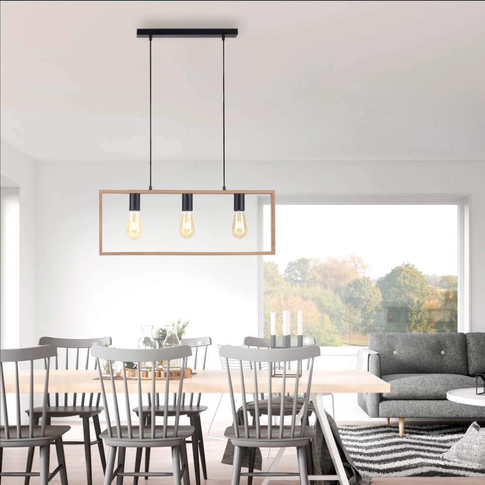 Ländliche Hängelampe Franky 3-flammig Just Light 4043689966430