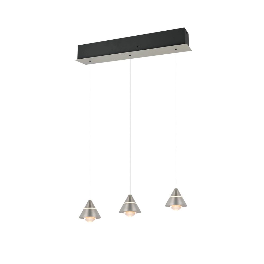 Design-Pendelleuchte Romeo 3-flammiges Nickel