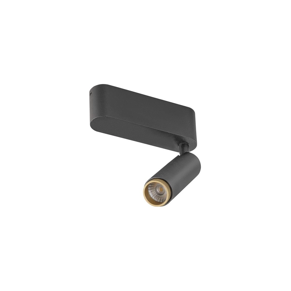 Aufputz-Spot Grip! S schwarz mit gold 2700K SLV 4024163304986