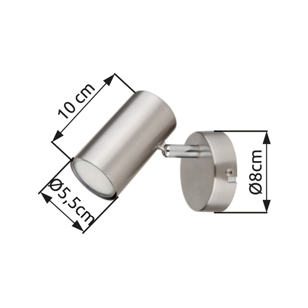 Wandlampe Allvi Nickel Globo 9007371454761