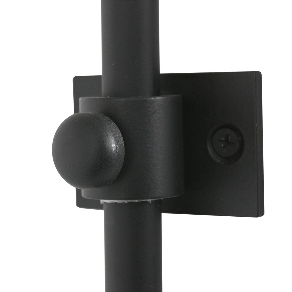 Wandleuchte Bogen Sparkled Light schwarz mit Rattanhaube Steinhauer 8712746181982