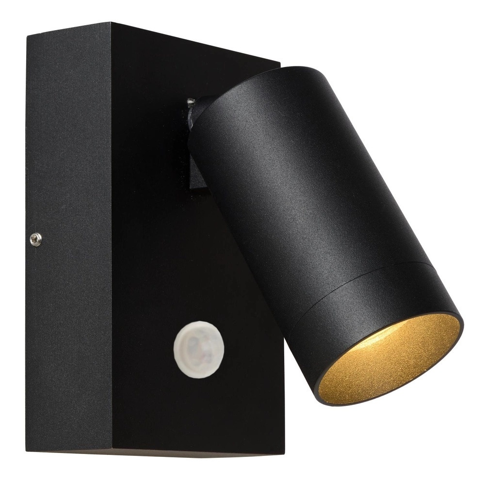 Wandscheinwerfer Taylor IP54 mit Sensor-Schwarz Lucide 5411212092694