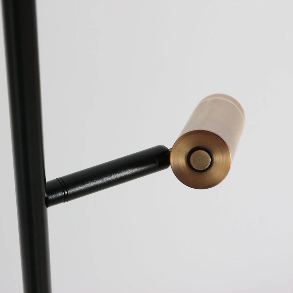 Stehlampe 2-Leuchten Lumo Schwarz mit Gold Steinhauer 8712746184662