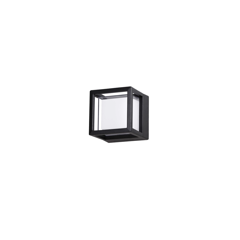 Design-Wandleuchte Agosto quadratisch anthrazit