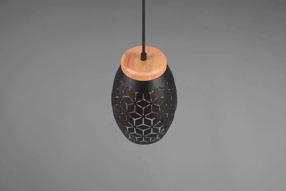 Schwarzgoldene Hängelampe Bidar Design Trio 4017807574883