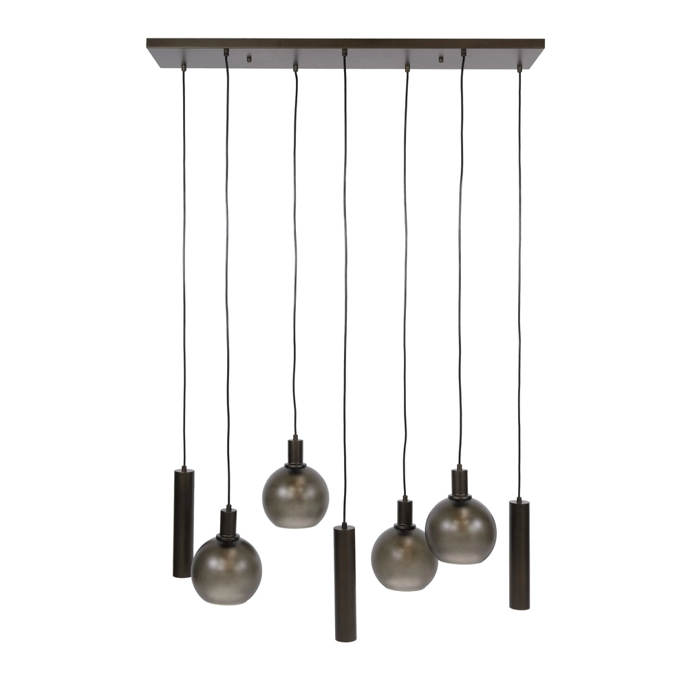Esstisch-Pendellampe Sfera mit Glaskugeln und Anhängern Lyora 8716803512399