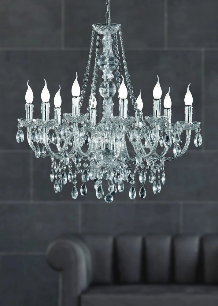 Kronleuchter Luster Crystal 77 cm 10 Lichter mit Kristall Trio 4017807138825