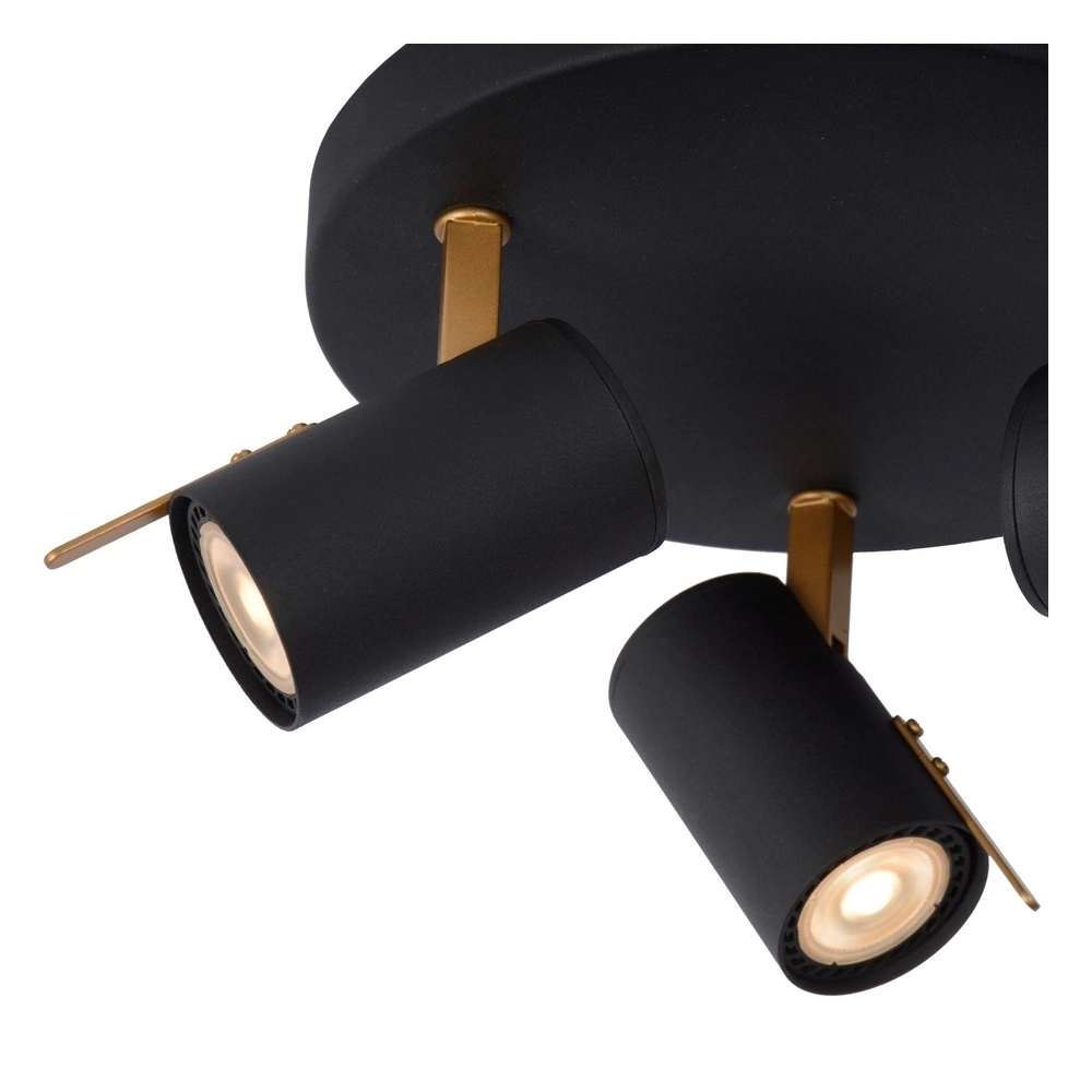 Deckenlampe Grony 3-Licht Schwarz Lucide 5411212176912