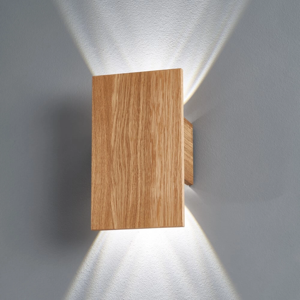 LED-Wandleuchte Shine-Wood 25cm hoch Fischer & Honsel 4003694305761