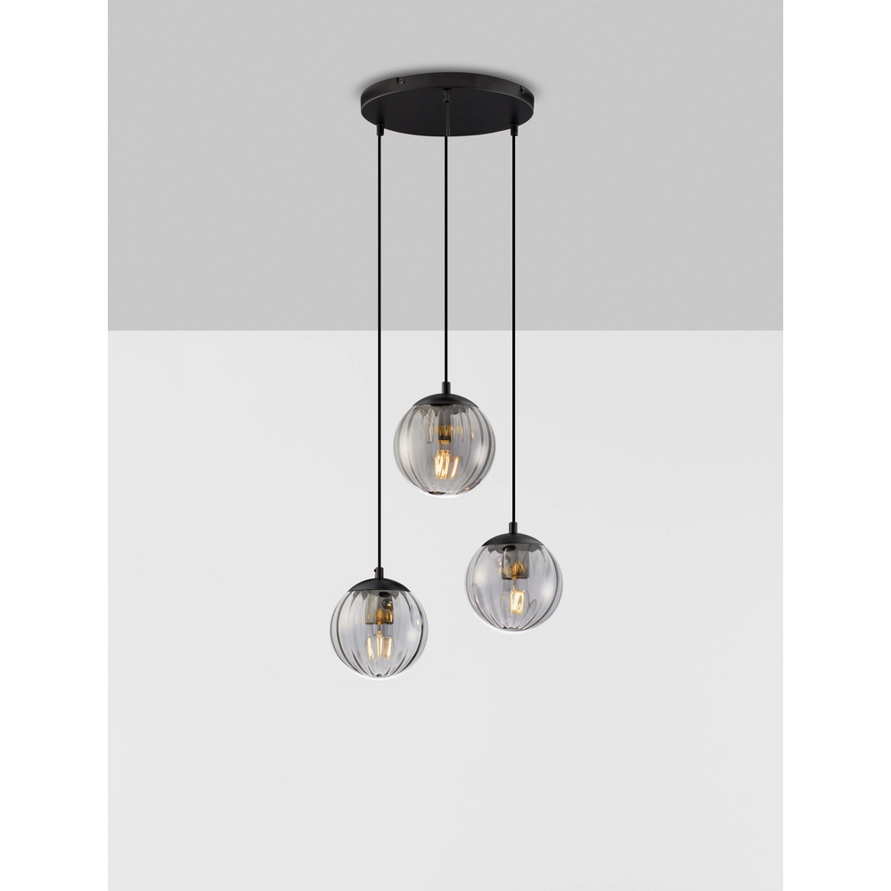 Pendelleuchte Abbacus 3-flammiges Rauchglas Lyora 5212017461056