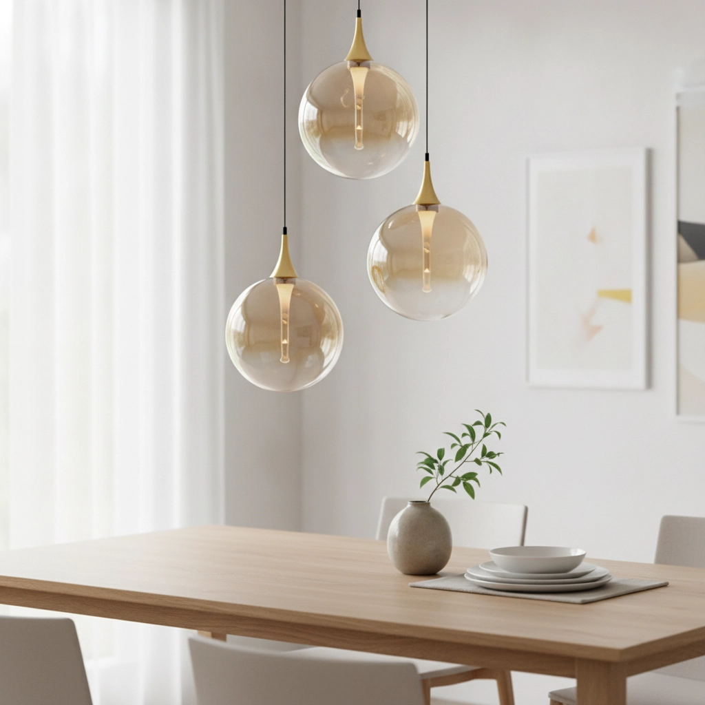 Pendelleuchte Orenda 3-flammiges Braunglas Lyora 5212017477637